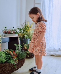 moimoln（モイモルン）の「ビオフラワー襟付き半袖ワンピース（ワンピース）」