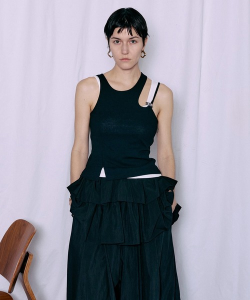 PRE-ORDER】Motif Layered Tank Top/モチーフ付レイヤードタンクトップ