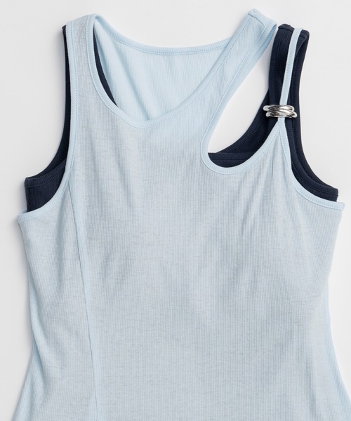 PRE-ORDER】Motif Layered Tank Top/モチーフ付レイヤードタンクトップ