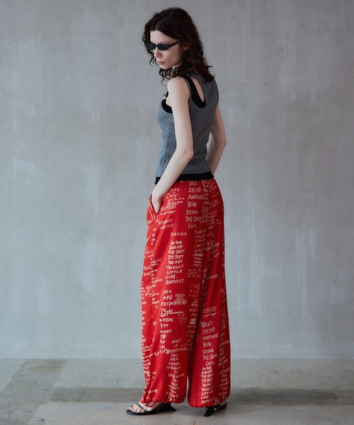 MAISON SPECIAL(メゾンスペシャル)の「Motif Layered Tank Top/モチーフ付レイヤードタンクトップ(タンクトップ・レディース・ホワイト/グレー/ライトブルー/ブラック・FREE)」の18枚目の写真
