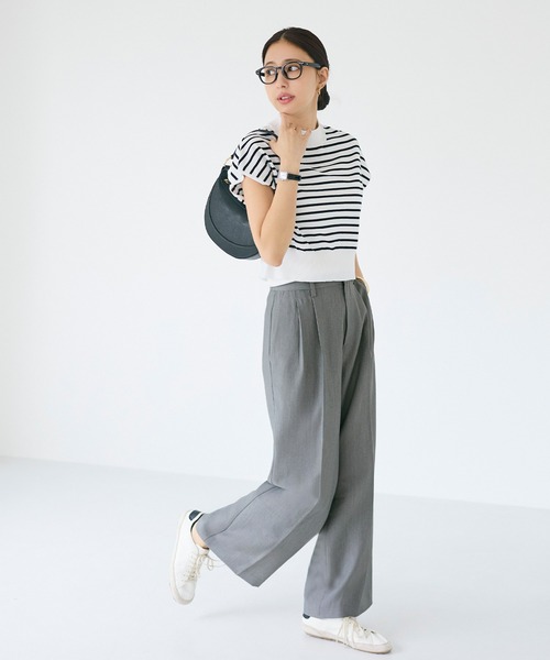 coca(coca)(コカ)の「【田中里奈様着用】サマーワイドスラックス(スラックス・レディース・ライトベージュ/ブラック/ネイビー/ライトグレー・S/M/L)」の18枚目の写真