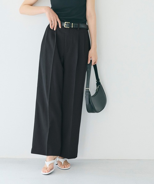 coca(coca)(コカ)の「【田中里奈様着用】サマーワイドスラックス(スラックス・レディース・ライトベージュ/ブラック/ネイビー/ライトグレー・S/M/L)」の5枚目の写真