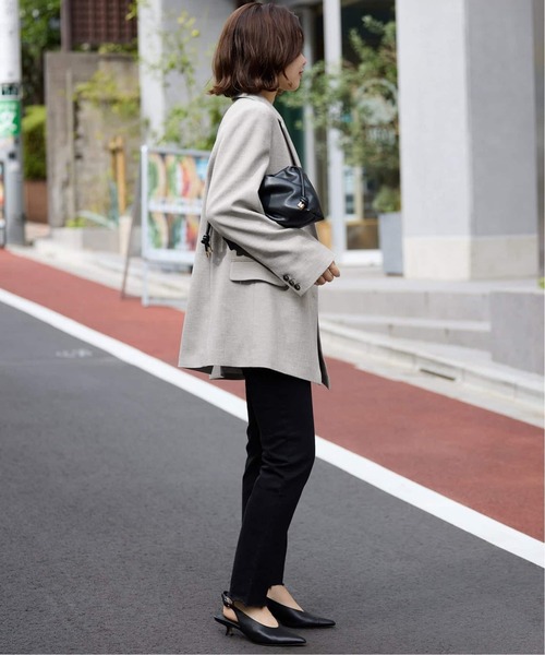 SLOBE IENA（スローブイエナ）の「《セットアップ対応可/追加3》ウォッシャブルツイルダブルジャケット（テーラードジャケット・レディース・グレー・36/38）」の4枚目の写真