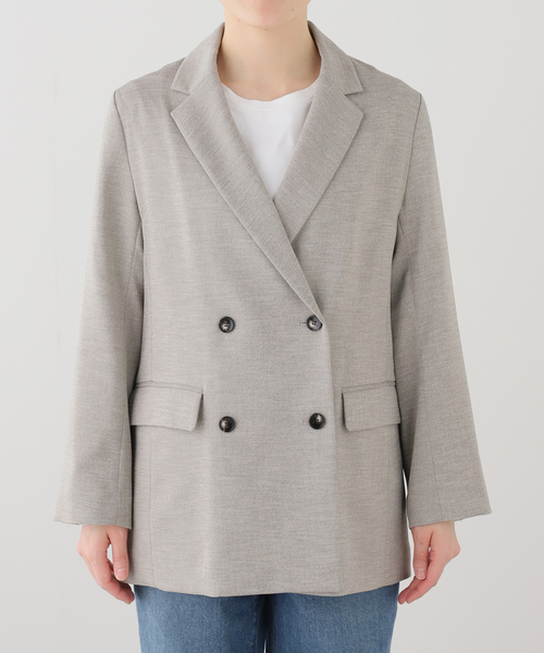 SLOBE IENA（スローブイエナ）の「《セットアップ対応可/追加3》ウォッシャブルツイルダブルジャケット（テーラードジャケット・レディース・グレー・36/38）」の20枚目の写真