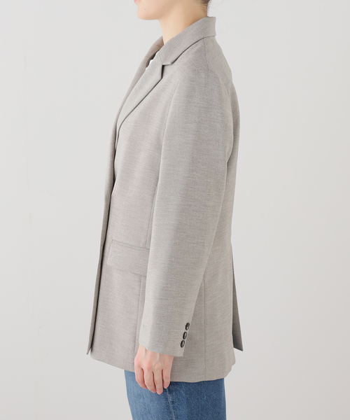SLOBE IENA（スローブイエナ）の「《セットアップ対応可/追加3》ウォッシャブルツイルダブルジャケット（テーラードジャケット・レディース・グレー・36/38）」の21枚目の写真