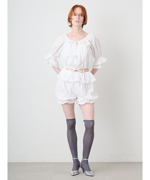 SORIN(ソリン )の「Frilled Bloomer Short Pants/フリルブルマーショートパンツ(その他パンツ・レディース・ブラック/その他/ホワイト・38)」の4枚目の写真