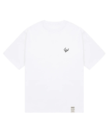 [ユニセックス]サインブルーレタリングバックロゴ半袖Tシャツ_3カラー