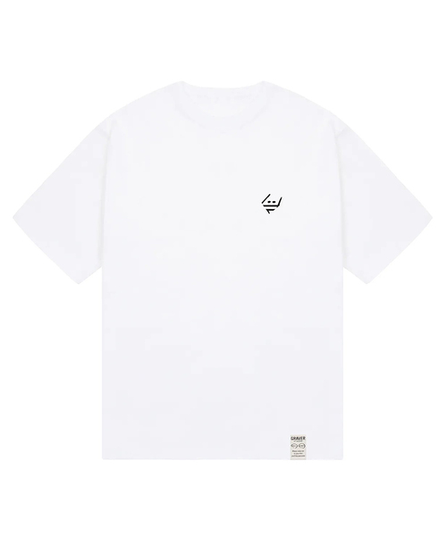 GRAVER（グレーバー）の「[ユニセックス]サインブルーレタリングバックロゴ半袖Tシャツ_3カラー（Tシャツ/カットソー・レディース・ブラック/ホワイト/ライトホワイト・SMALL/MEDIUM/LARGE）」の3枚目の写真