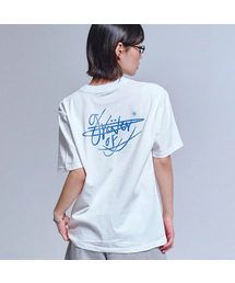 [ユニセックス]サインブルーレタリングバックロゴ半袖Tシャツ_3カラー