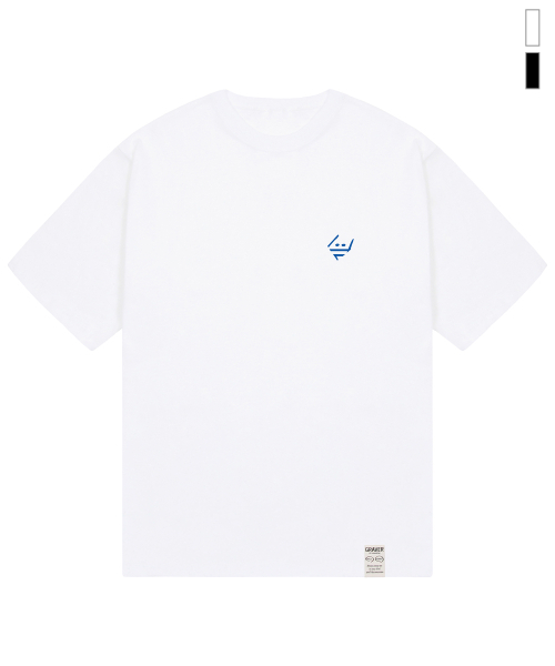 GRAVER（グレーバー）の「[ユニセックス]サインブルーレタリングバックロゴ半袖Tシャツ_3カラー（Tシャツ/カットソー・レディース・ブラック/ホワイト/ライトホワイト・SMALL/MEDIUM/LARGE）」の4枚目の写真