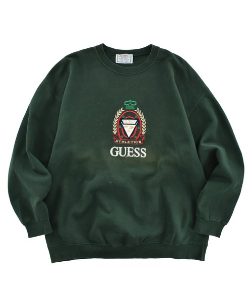 LABORATORY R(ラボラトリーアール)の「【USED】90’s GUESS 刺繍ロゴ スウェット USA製(スウェット・メンズ・グリーン・X-LARGE)」の1枚目の写真