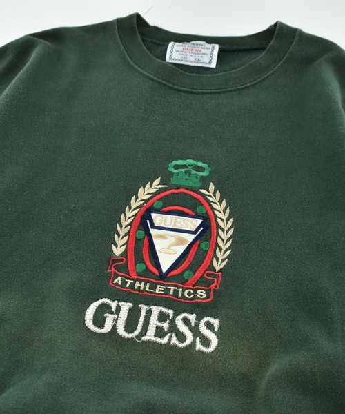 LABORATORY R(ラボラトリーアール)の「【USED】90’s GUESS 刺繍ロゴ スウェット USA製(スウェット・メンズ・グリーン・X-LARGE)」の2枚目の写真