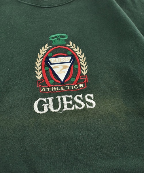 LABORATORY R(ラボラトリーアール)の「【USED】90’s GUESS 刺繍ロゴ スウェット USA製(スウェット・メンズ・グリーン・X-LARGE)」の3枚目の写真