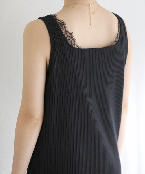 La TOTALITE(ラトータリテ)の「【洗える】2WAYレースリブワンピース(ワンピース・レディース・ブラウン/ブラック・36/38)」の6枚目の写真