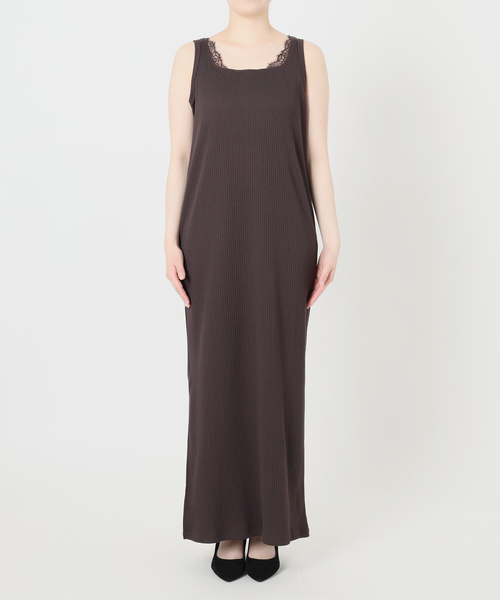 La TOTALITE(ラトータリテ)の「【洗える】2WAYレースリブワンピース(ワンピース・レディース・ブラウン/ブラック・36/38)」の18枚目の写真