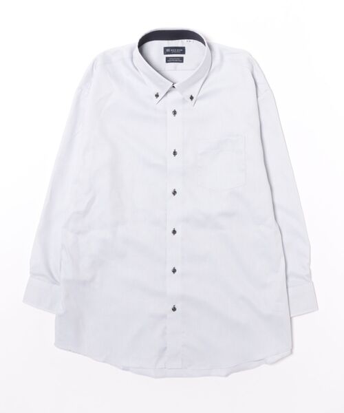 TOKYO SHIRTS(トウキョウシャツ)の「【超形態安定】 形態安定ノンアイロン ボタンダウン 長袖ビジネスワイシャツ(大きいサイズ・長いサイズ)(ビジネスシャツ・メンズ・グレー・首回り39cm-裄丈88cm/首回り41cm-裄丈90cm/首回り42cm-裄丈90cm/首回り43cm-裄丈90cm/首回り45cm-裄丈82cm/首回り45cm-裄丈86cm/首回り45cm-裄丈90cm/首回り47cm-裄丈86cm/首回り47cm-裄丈90cm)」の6枚目の写真