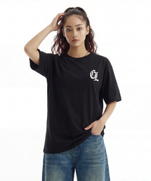フロントスモールロゴオールドシエル半袖Tシャツブラック