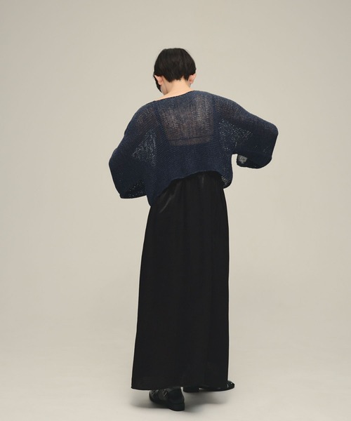 eL（エル）の「【eL】3G Tape Yarn Loose Pullover/670506（ニット/セーター・レディース・ネイビー/オフホワイト/コーラルピンク・FREE）」の10枚目の写真