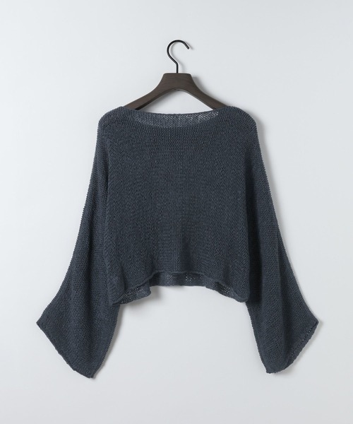 eL（エル）の「【eL】3G Tape Yarn Loose Pullover/670506（ニット/セーター・レディース・ネイビー/オフホワイト/コーラルピンク・FREE）」の12枚目の写真