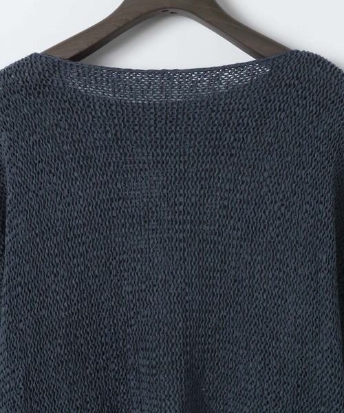 eL（エル）の「【eL】3G Tape Yarn Loose Pullover/670506（ニット/セーター・レディース・ネイビー/オフホワイト/コーラルピンク・FREE）」の17枚目の写真