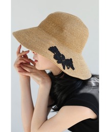 CAWAII（カワイイ）の「内にも秘める黒花レースの麦わら風帽子（ハット）」