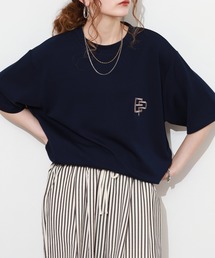 ワンポイント/サガラ/シルキーエアー 刺繍 ロゴ プリント 半袖 Tシャツ