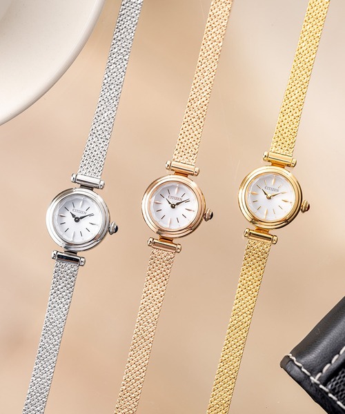 CITIZEN(シチズン)の「kii: キー エコ・ドライブ ラウンドメッシュ EG7080-53A(アナログ腕時計・レディース・シルバー・FREE)」の8枚目の写真