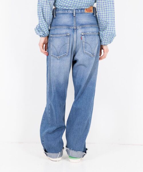 HYSTERIC GLAMOUR(ヒステリックグラマー)の「RESIZE加工 デニムストレートパンツ(デニムパンツ・レディース・ライトインディゴブルー・25inch/24inch/28inch/27inch/26inch)」の6枚目の写真