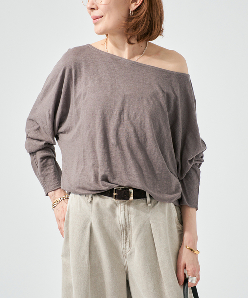 raspail(ラスパイユ)の「Raspail ラスパイユ Comfortable Tシャツ RB-276(Tシャツ/カットソー・レディース・ブラック/ベージュ・FREE)」の1枚目の写真