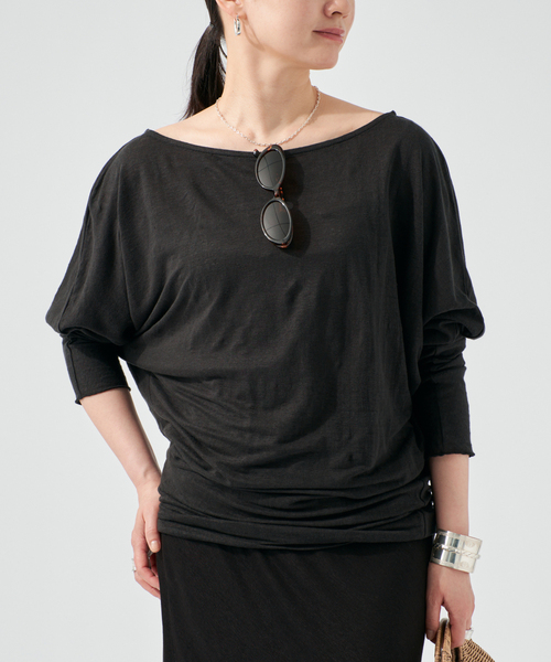 raspail(ラスパイユ)の「Raspail ラスパイユ Comfortable Tシャツ RB-276(Tシャツ/カットソー・レディース・ブラック/ベージュ・FREE)」の2枚目の写真