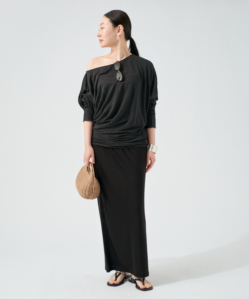 raspail(ラスパイユ)の「Raspail ラスパイユ Comfortable Tシャツ RB-276(Tシャツ/カットソー・レディース・ブラック/ベージュ・FREE)」の3枚目の写真