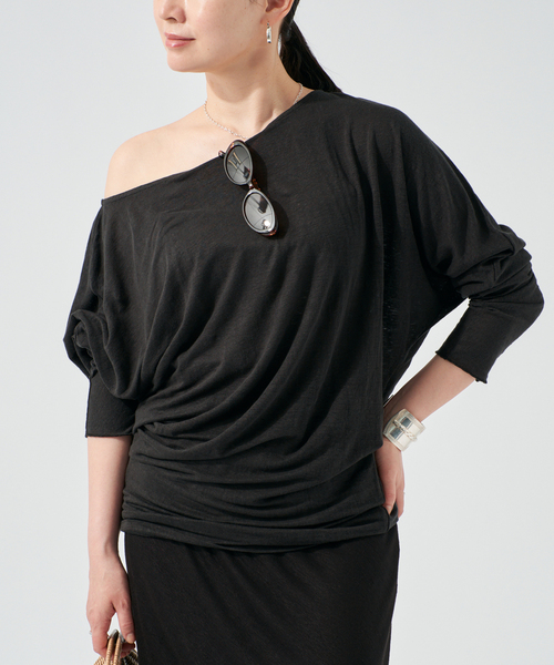 raspail(ラスパイユ)の「Raspail ラスパイユ Comfortable Tシャツ RB-276(Tシャツ/カットソー・レディース・ブラック/ベージュ・FREE)」の8枚目の写真