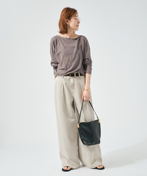 raspail(ラスパイユ)の「Raspail ラスパイユ Comfortable Tシャツ RB-276(Tシャツ/カットソー・レディース・ブラック/ベージュ・FREE)」の13枚目の写真