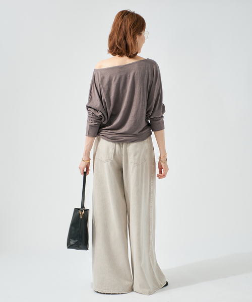 raspail(ラスパイユ)の「Raspail ラスパイユ Comfortable Tシャツ RB-276(Tシャツ/カットソー・レディース・ブラック/ベージュ・FREE)」の15枚目の写真