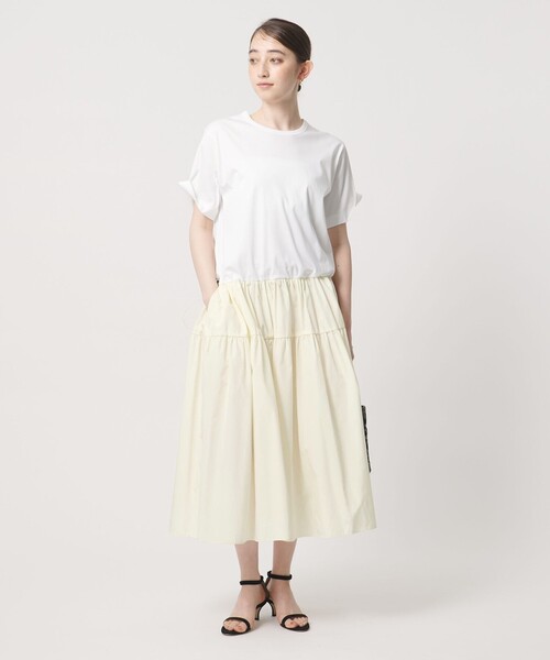 UNITED ARROWS（ユナイテッドアローズ）の「カット コンビ ドッキング ワンピース（ワンピース・レディース・ネイビー/ブラック/オフホワイト・FREE）」の2枚目の写真