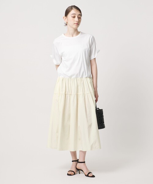 UNITED ARROWS（ユナイテッドアローズ）の「カット コンビ ドッキング ワンピース（ワンピース・レディース・ネイビー/ブラック/オフホワイト・FREE）」の7枚目の写真