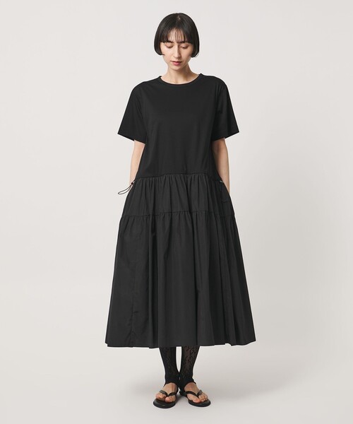 UNITED ARROWS（ユナイテッドアローズ）の「カット コンビ ドッキング ワンピース（ワンピース・レディース・ネイビー/ブラック/オフホワイト・FREE）」の9枚目の写真