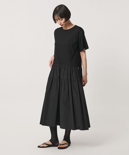 UNITED ARROWS（ユナイテッドアローズ）の「カット コンビ ドッキング ワンピース（ワンピース・レディース・ネイビー/ブラック/オフホワイト・FREE）」の10枚目の写真