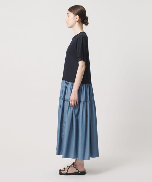 UNITED ARROWS（ユナイテッドアローズ）の「カット コンビ ドッキング ワンピース（ワンピース・レディース・ネイビー/ブラック/オフホワイト・FREE）」の13枚目の写真