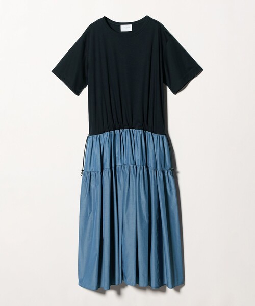 UNITED ARROWS（ユナイテッドアローズ）の「カット コンビ ドッキング ワンピース（ワンピース・レディース・ネイビー/ブラック/オフホワイト・FREE）」の21枚目の写真