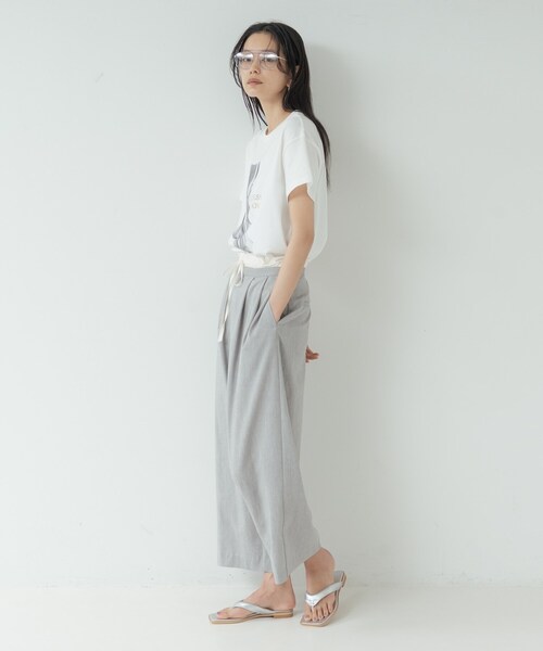 GALLEST(ギャレスト)の「イージーリネンタックパンツ(その他パンツ・レディース・グレー系その他7/ベージュ系8/ブラック・38/36)」の18枚目の写真