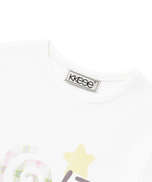 KKEEE（ケーケーイーイー）の「ダンスパーティーオーバーサイズ半袖Tシャツ(2カラー)（Tシャツ/カットソー・レディース・ホワイト/ブラック・LARGE/X-LARGE）」の6枚目の写真