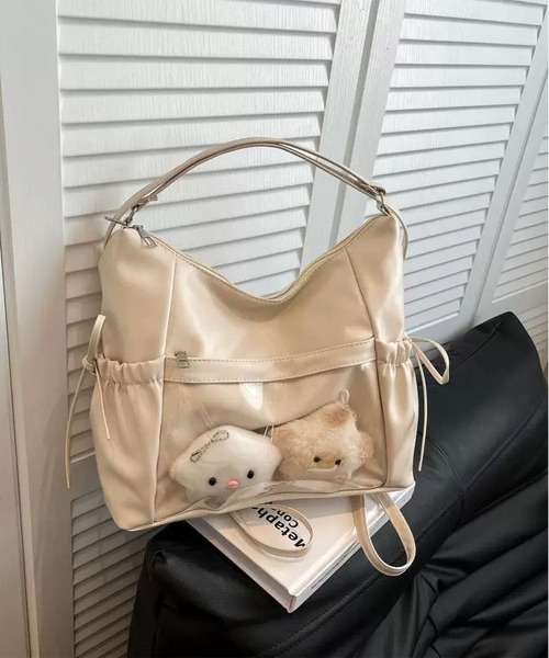 LA VORAGINE(ラ ヴォラジネ)の「痛バッグ 推し活 ショルダー リュック クリアポケット リボン 3way ショルダーバッグ チャームなし(ショルダーバッグ・レディース・シルバー/ブラウン/ブラック/アイボリー・FREE)」の22枚目の写真