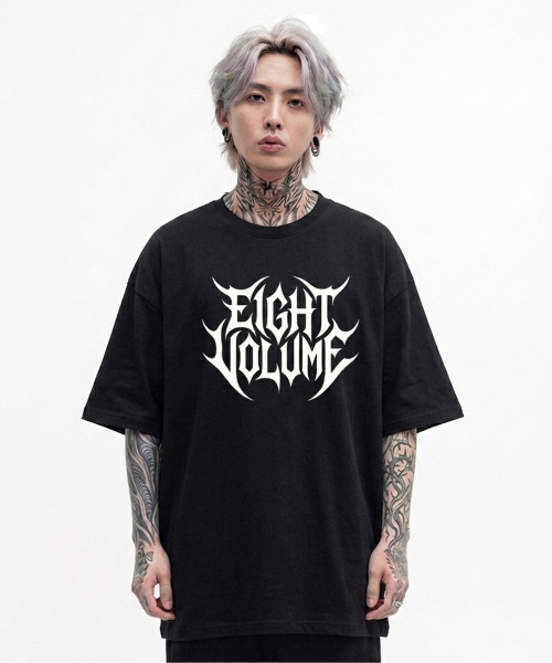 EIGHTVOLUME(エイトボリューム)の「EVメタルロゴオーバーサイズ半袖Tシャツ(ブラック)(Tシャツ/カットソー・メンズ・その他・LARGE/MEDIUM)」の1枚目の写真
