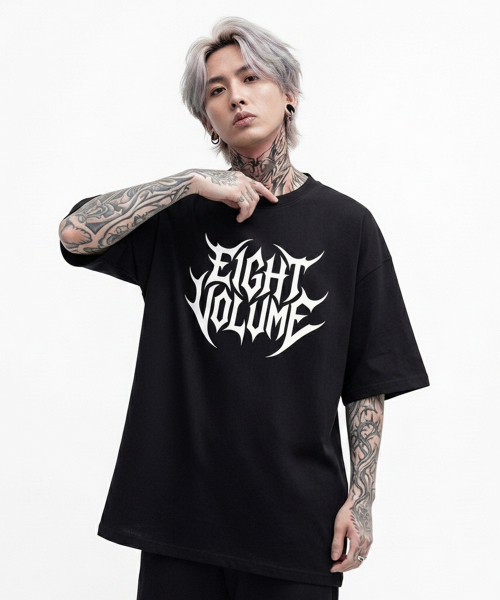 EIGHTVOLUME(エイトボリューム)の「EVメタルロゴオーバーサイズ半袖Tシャツ(ブラック)(Tシャツ/カットソー・メンズ・その他・LARGE/MEDIUM)」の3枚目の写真