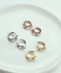 クロスストーンワンタッチピアス