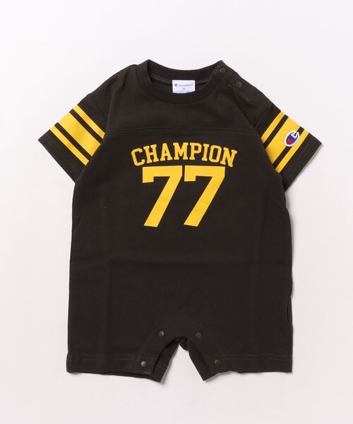 Champion(チャンピオン)の「【Champion】別注 ナンバリングロンパース(ロンパース・キッズ・キナリ/ホワイト/ブラック・70/80)」の3枚目の写真