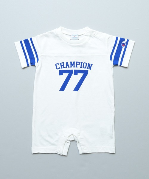 Champion(チャンピオン)の「【Champion】別注 ナンバリングロンパース(ロンパース・キッズ・キナリ/ホワイト/ブラック・70/80)」の5枚目の写真