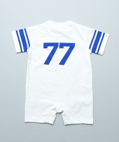 Champion(チャンピオン)の「【Champion】別注 ナンバリングロンパース(ロンパース・キッズ・キナリ/ホワイト/ブラック・70/80)」の6枚目の写真