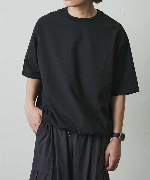 COLONY 2139(コロニートゥーワンスリーナイン)の「【セットアップ対応】ペーパーサッカー半袖TEE(Tシャツ/カットソー・メンズ・ブラック/ホワイト/チャコールグレー・LARGE/MEDIUM)」の13枚目の写真